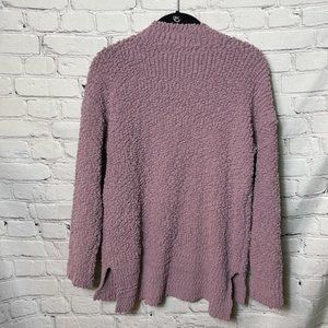 Merokeety Purple Popcorn Nubby Mock Neck Sweater Size L